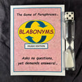 Blabonyms Music Edition card deck, music-themed word game of paraphrased titles